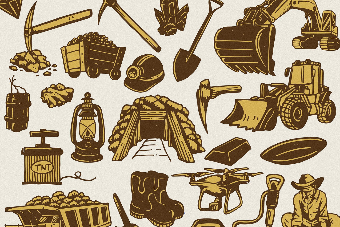 OLD MINE ILLUSTRATIONS