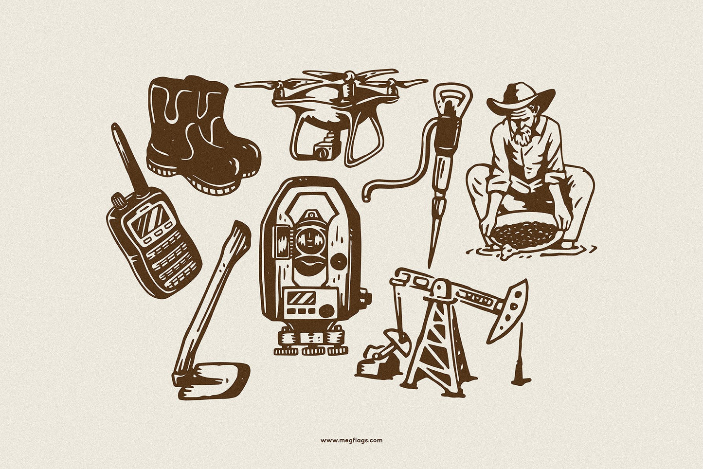 OLD MINE ILLUSTRATIONS