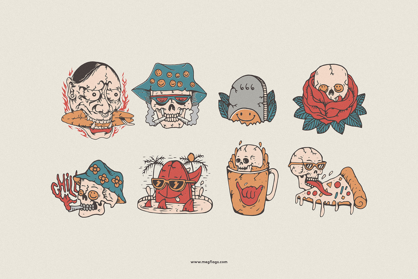 SKULL ILLUSTRATIONS