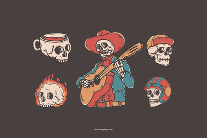 SKULL ILLUSTRATIONS